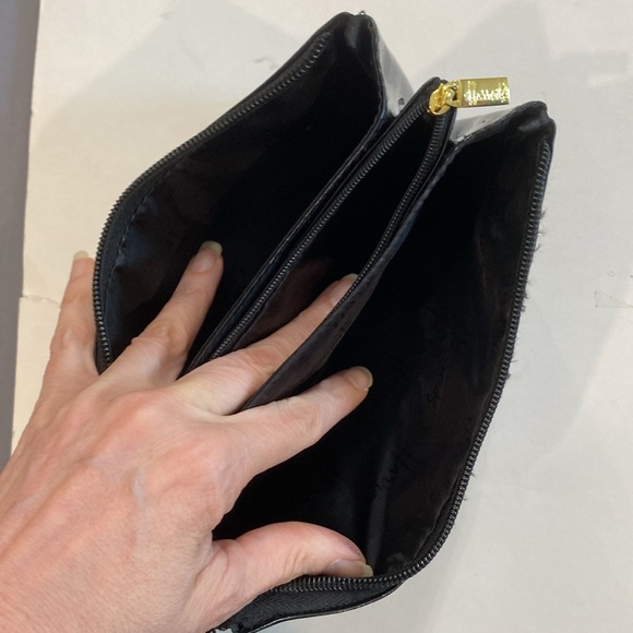 Harrods Black Patent Leather Pouch with Westie Dog – Small Zip Clutch, Cute and - Picture 8 of 10